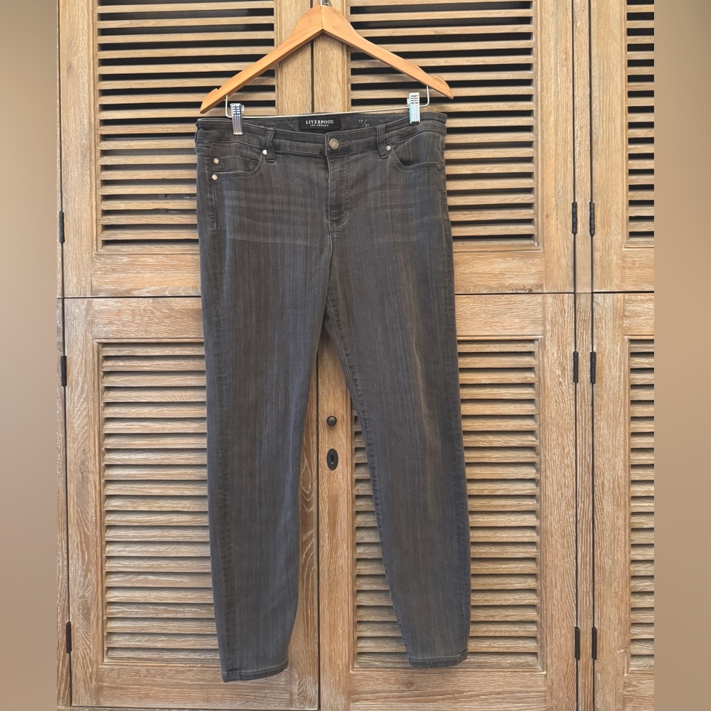 Liverpool Los Angeles Grey/Gray Ankle Skinny Jeans | Size 12/31
